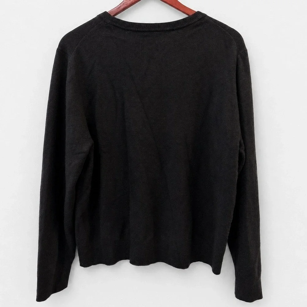 Quince Mongolian Cashmere Crewneck Sweater Breathable Date Travel Black XL NWOT